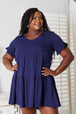  V-Neck Flounce Sleeve Tiered Dress -BazaarBey - www.shopbazaarbey.com