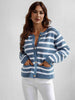  Striped Button Front Cardigan Trendsi