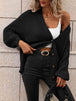  Button Down Horizontal-Ribbing  Cardigan Trendsi