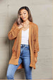  Openwork Rib-Knit Slit Cardigan Trendsi