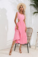 Cutout Ruched Round Neck Tank Dress -BazaarBey - www.shopbazaarbey.com
