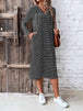Striped Zip Front Hooded Dress -BazaarBey - www.shopbazaarbey.com