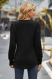 Ribbed Round Neck Long Sleeve Knit Top Trendsi