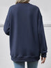 Round Neck Long Sleeve Sweatshirt Trendsi