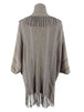 Fringe Detail Open Front Poncho Bazaarbey