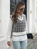 Plaid V-Neck Sweater Vest Trendsi