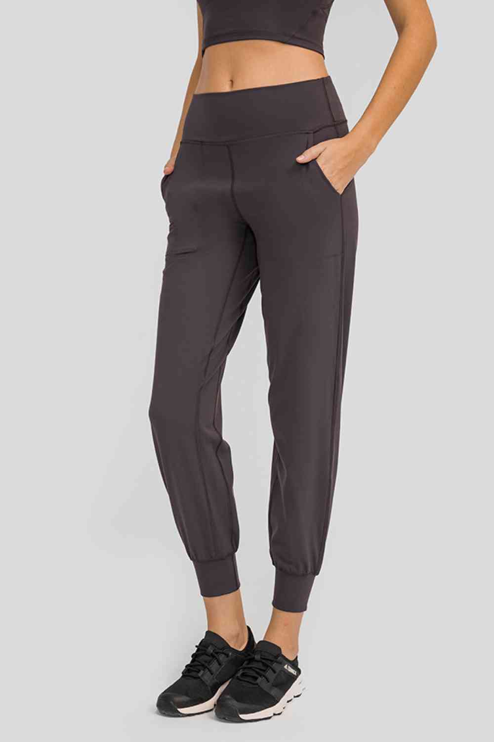 Wide Waistband Slant Pocket Pants Bazaarbey
