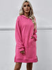 Slit Long Sleeve Hooded Dress with Pocket -BazaarBey - www.shopbazaarbey.com