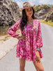 Long Sleeve V-Neck Mini Dress -BazaarBey - www.shopbazaarbey.com