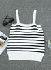  Striped Straight Neck Cami Bazaarbey