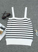  Striped Straight Neck Cami Bazaarbey