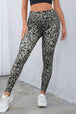 Leopard Print Wide Waistband Leggings Bazaarbey