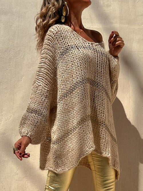  V-Neck Long Sleeve Sweater Bazaarbey