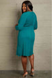  Full Size Chevron Upper Bodycon Midi Dress -BazaarBey - www.shopbazaarbey.com