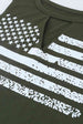 US Flag Graphic Cutout Round Neck Tank Bazaarbey