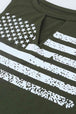 US Flag Graphic Cutout Round Neck Tank Bazaarbey