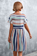 Striped Round Neck Dress -BazaarBey - www.shopbazaarbey.com