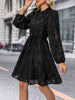 V-Neck Long Sleeve Buttoned Dress -BazaarBey - www.shopbazaarbey.com