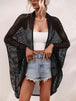 Openwork Open Front Longline Cover Up Bazaarbey