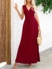 Neck Sleeveless Maxi Dress -BazaarBey - www.shopbazaarbey.com