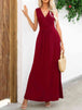  Neck Sleeveless Maxi Dress -BazaarBey - www.shopbazaarbey.com