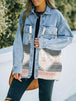 Collared Neck Dropped Shoulder Denim Jacket Bazaarbey