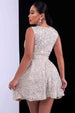 Sequin Surplice Neck Sleeveless Dress Bazaarbey