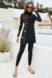 Printed Turtleneck Long Sleeve Top and Pants Swim Set Bazaarbey