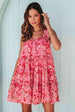 Printed Square Neck Sleeveless Mini Dress -BazaarBey - www.shopbazaarbey.com