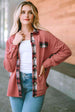 Plaid Button Down Collared Jacket Trendsi