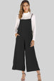  Cropped Wide Leg Overalls with Pockets Bazaarbey
