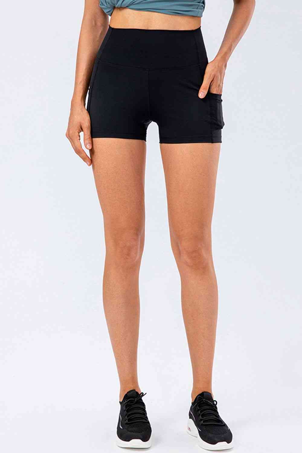 Slim Fit Wide Waistband Sports Shorts Bazaarbey