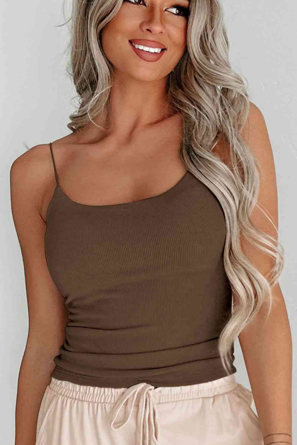 Ribbed Scoop Neck Cami Bazaarbey