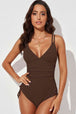 Tied  Plunge One-Piece Swimsuit Trendsi