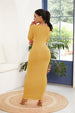 Round Neck Long Sleeve Maxi Wrap Dress -BazaarBey - www.shopbazaarbey.com