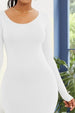 Round Neck Long Sleeve Maxi Wrap Dress -BazaarBey - www.shopbazaarbey.com