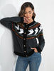 Ghost Button Up Long Sleeve Cardigan Trendsi