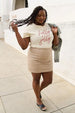  Full Size Letter Graphic Short Sleeve T-Shirt Trendsi