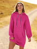 Textured Drawstring Tunic Hoodie Bazaarbey