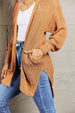  Openwork Rib-Knit Slit Cardigan Trendsi