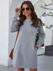 Round Neck Long Sleeve Mini Dress with Pockets -BazaarBey - www.shopbazaarbey.com
