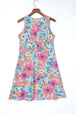 Floral Round Neck Sleeveless Dress -BazaarBey - www.shopbazaarbey.com