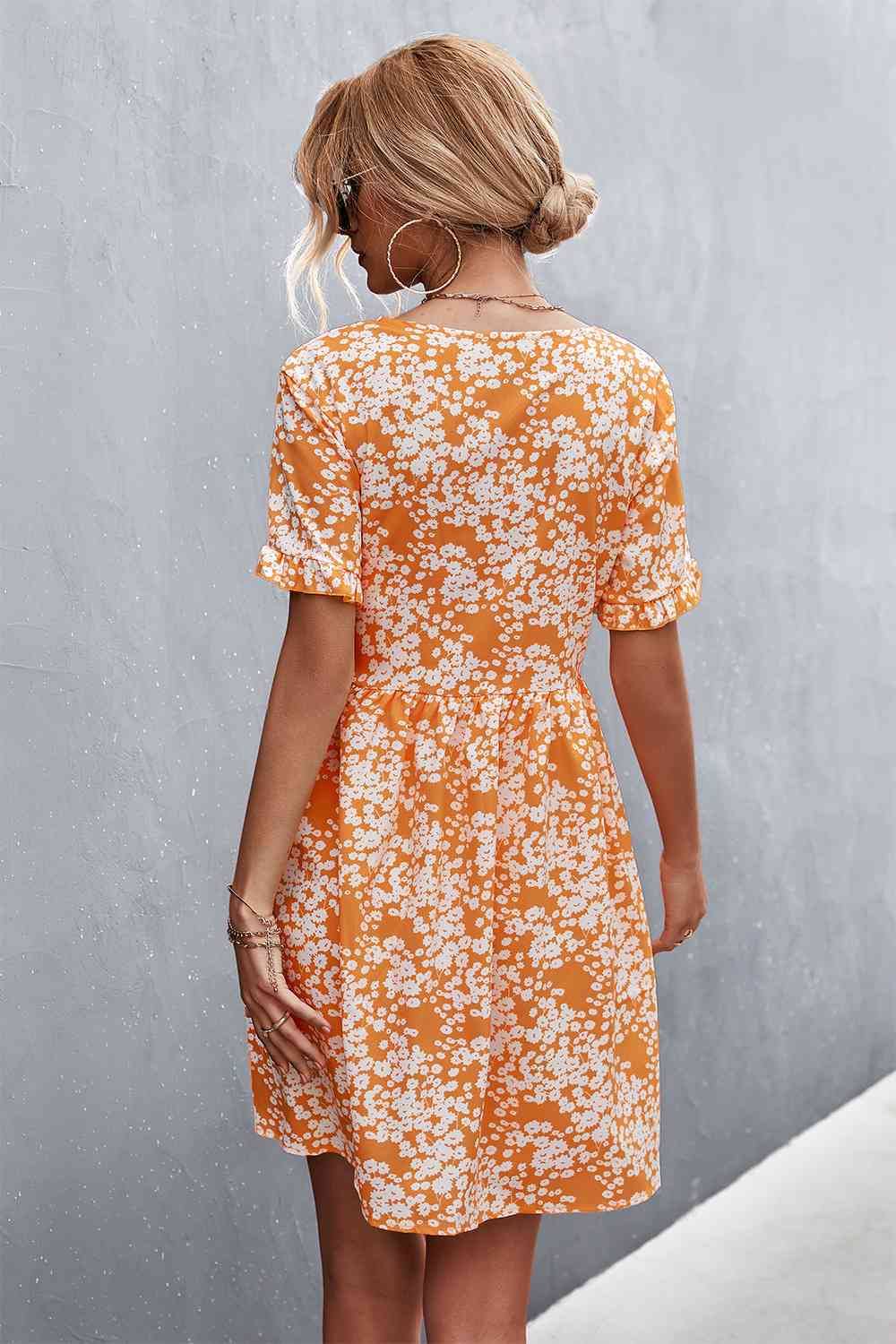 Printed Button down Pocketed Dress -BazaarBey - www.shopbazaarbey.com