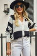Plaid V-Neck Dropped Shoulder Cardigan Trendsi
