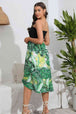 Printed Strapless Dress -BazaarBey - www.shopbazaarbey.com