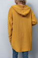 Cable-Knit Dropped Shoulder Hooded Cardigan Bazaarbey