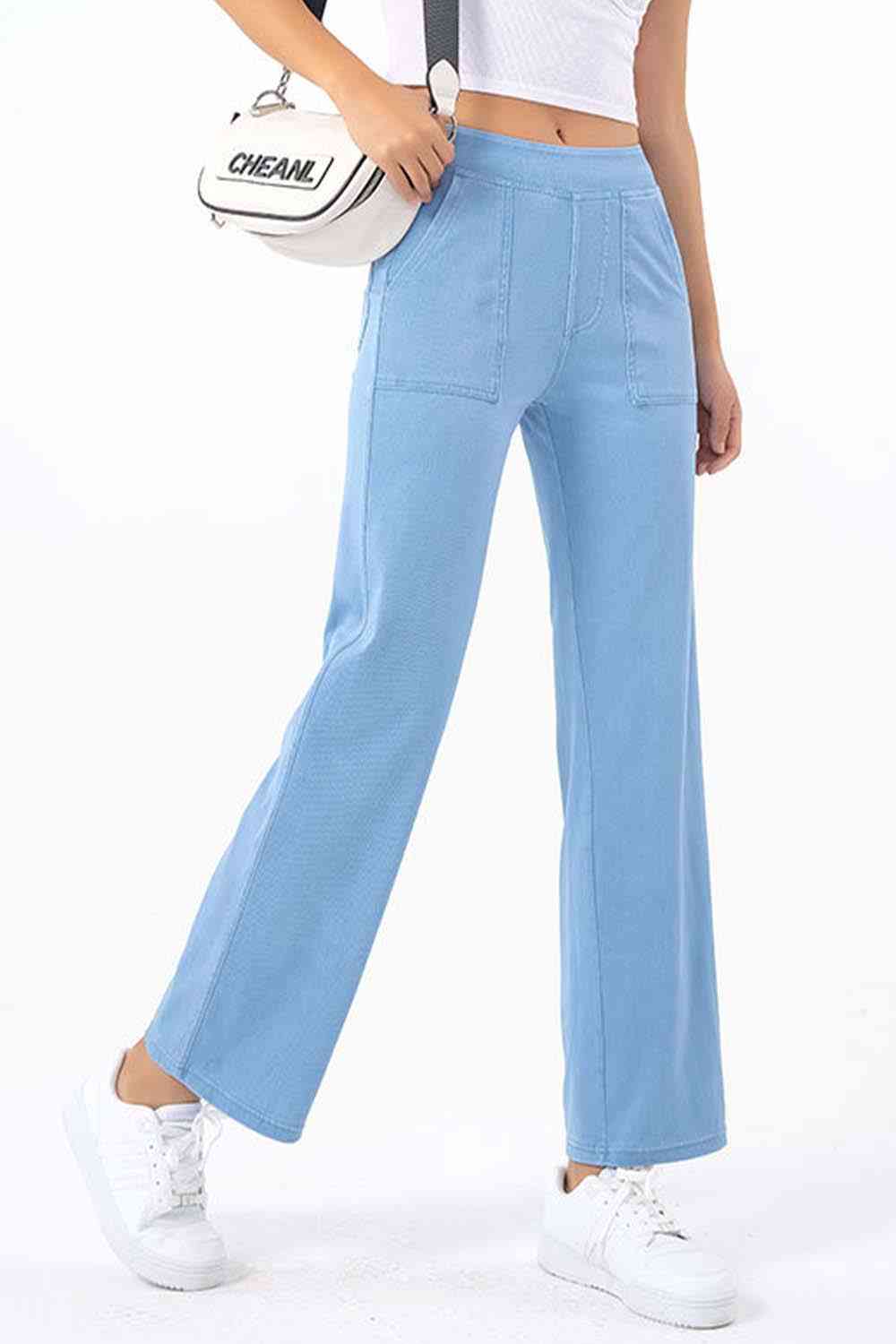 Pocketed Long Jeans Bazaarbey