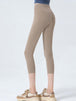 Wide Waistband Cropped Sports Leggings Bazaarbey
