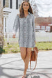 Printed Collared Neck Slit Mini Dress -BazaarBey - www.shopbazaarbey.com