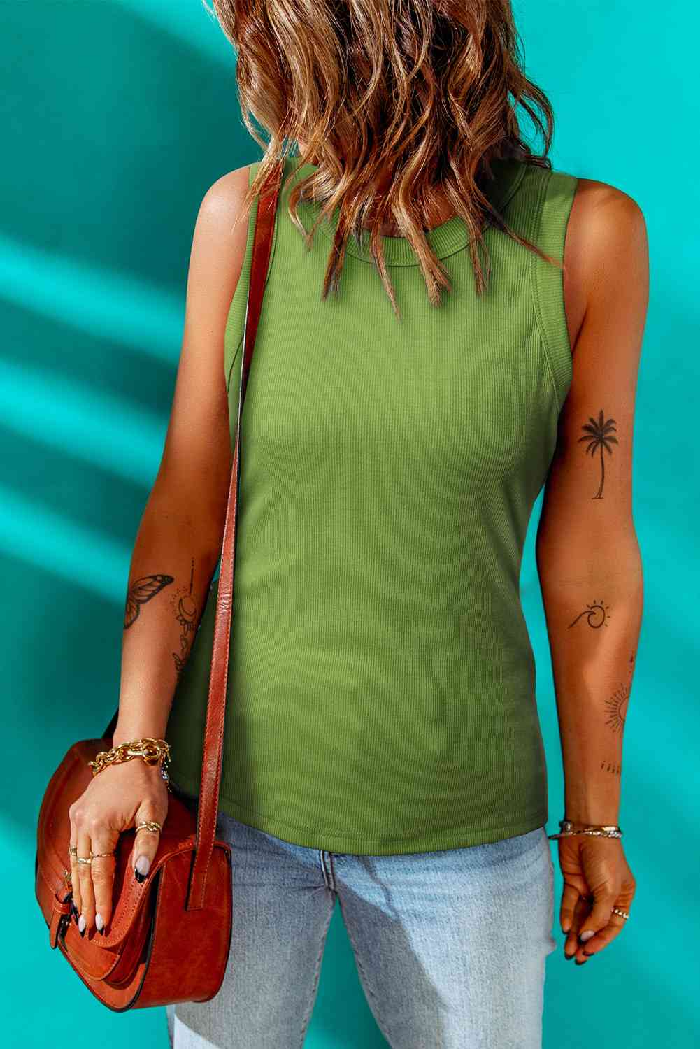 Round Neck Sleeveless Tank Bazaarbey